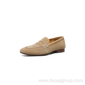 Cow suede mens shoe soft